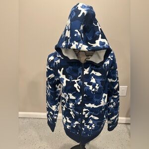 Polo by Ralph Lauren Navy, Blue and White Camo Hoodie, Size Youth XL 18-20, NWT